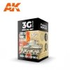 AK Interactive AK11677 3G BRITISH ARMY COLORS: TUNISIA, SICILY & ITALY 1943-1945 3x17 ml